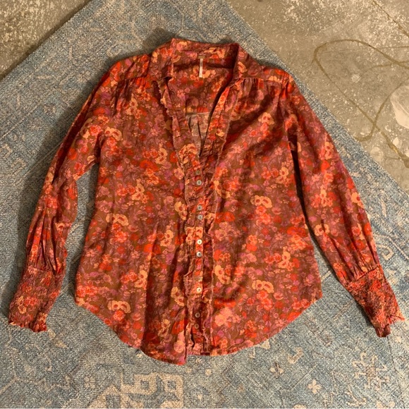 Free People button up shirt, sz x-small - Picture 2 of 5